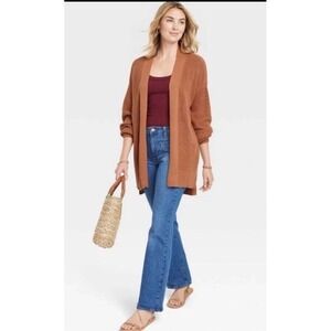 Universal Thread Women's 2XL Long Sleeve Open Front Brown Cardigan Sweater‎